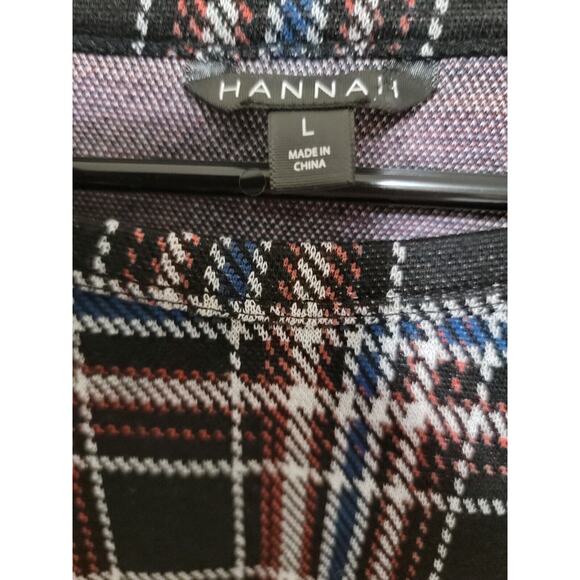 HANNA PLAID SIZE L TOP CUADROS CONVINADOS CON LINDO ESTILO EN SUS MANGAS - Picture 2 of 5